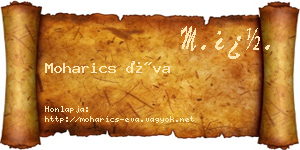 Moharics Éva névjegykártya